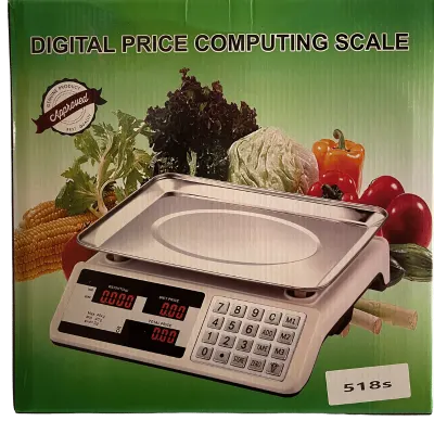 BASCULA 40 KILOS CON TECLADO EN ACERO INOXIDABLE