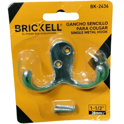 GANCHO PERCHERO PESO 35G +2 TORNILLOS