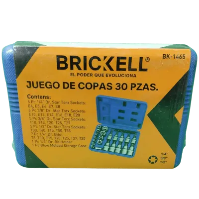 JUEGO COPA Y PUNTA TORX 30PCS