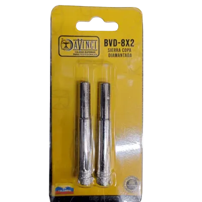 COPA DIAMANTADA PARA VIDRIO DE 8 MM BLISTER X2