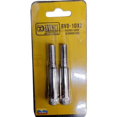 COPA DIAMANTADA PARA VIDRIO DE 10MM BLISTER X2UND