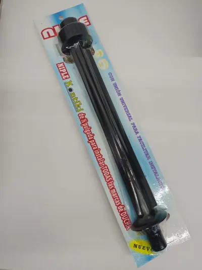 NIPLE PLASTICO KONTIKI CON UNIVERSAL NEGRO (K-052N)