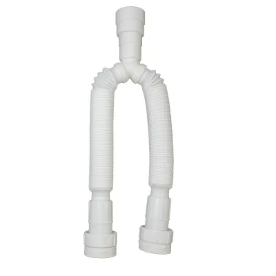 SIFON LAVAPLATOS FLEXIBLE BLANCO DOBLE 1 1/4" BLANCO UDUKE (HT2283)