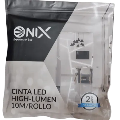 CINTA LED ONIX HIGH-LUMEN 110V/4100K 10M/ROLLO C-ADHESIVA BLANCA