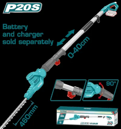 CORTASETOS INALAMBRICA EXPANDIBLE 0-40CM 20V CARGADOR Y BATERIA SE VENDEN POR SEPARADOR  TOTAL (TPHT201601)