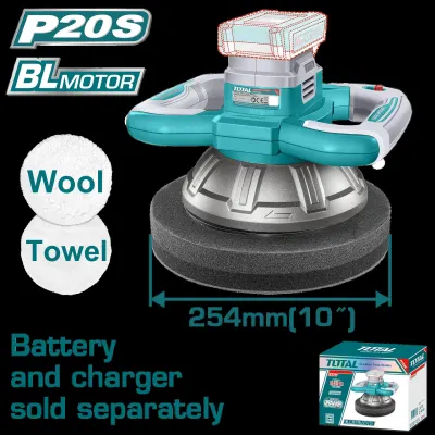 POLICHADORA ORBITAL INALAMBRICA 254MM  BATERIA Y CARGADOR NO INCLUIDO  INDUSTRIAL SUPER TOTAL (TOPLI2001)