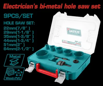 SIERRA COPA BIMETAL 19MM  JUEGO X 9 PZS SUPER TOTAL (TACSH0092)