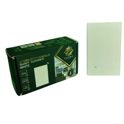 INTERRUPTOR SENCILLO ZAFIRO SMART ELEGANCE WITHE