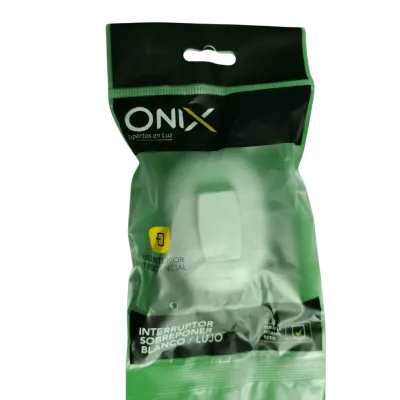 INTERRUPTOR SOBREPONER ONIX BLANCO LUJO