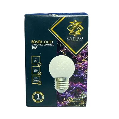 BOMBILLO LED RGB 1W DIAMANTE