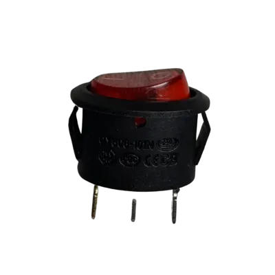 SWITCHE BALANCIN OVALADO 3 PIN 2 POS CON PILOTO 30AMP