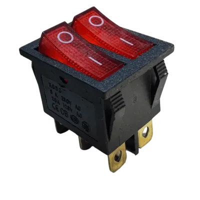 SWITCHE DOBLE ROJO CON PILOTO