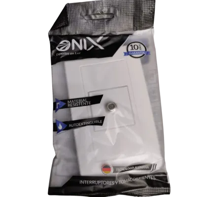 TOMA COAXIAL ONIX COLOR BLANCO