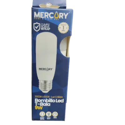 BOMBILLO TORPEDO 9W CALIDO LED