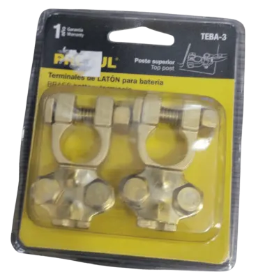 BLISTER X 2 BORNE DE LATON PARA BATERIA DE PRETUL