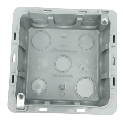CAJA PLASTICA CUADRADA 4X4 GRIS PROELECTRICOS