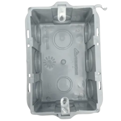 CAJA PLASTICA RECTANGULAR 2X4 GRIS PROELECTRICOS