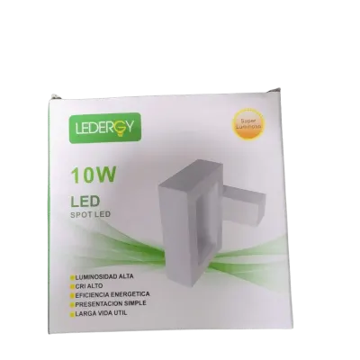 APLIQUE UP Y DOWN CUADRADO PARA EXTERIOR DE 3000K DE 10W NEGRO ESCUALIZABLE