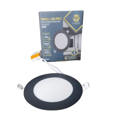 PANEL LED PRO BORDE NEGRO RD/IN 6W 4´´ 65K