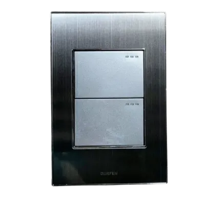 INTERRUPTOR DOBLE CONMUTABLE DURFEN INOX