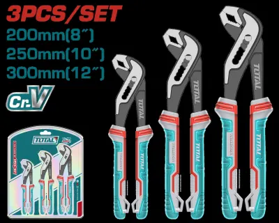 JUEGO DE ALICATE EXPANSIVO X 3 PIEZAS (8",10",12") INDUSTRIAL SUPER TOTAL (THT2PK231)