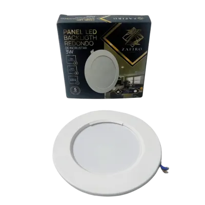 ZAFIRO BLACKLIGHT LED PANEL ROUN RECESSED 3W 6500K
