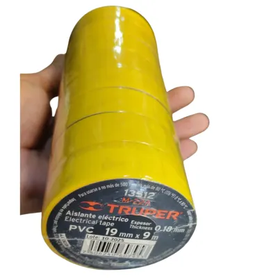 CINTA AISLANTE DE 9M X 19MM AMARILLA TRUPER