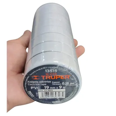 CINTA AISLANTE DE 9M X19MM BLANCA TRUPER