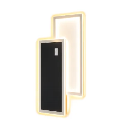 LAMPARA DE PARED 3 COLOR LED RECTANGULAR