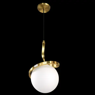 1101 LAMP COLG 1L DORADA ESPIRAL ESFERA