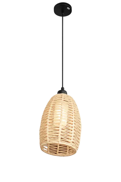 1101 LAMPARA COLGANTE 1L E27 OVALO RATTAN