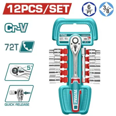 RACHE CON COPAS 3/8"" X 12 PZS INDUSTRIAL TOTAL (THT381121)  Item: 23855