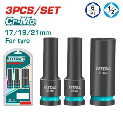 COPA DE IMPACTO 1/2"" JUEGO X 3 PIEZAS  INDUSTRIAL TOTAL (THKISD12042L)  Item: 23852