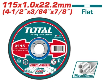 DISCO CORTE METAL/ACERO INOXIDABLE 4 1/2"" TOTAL (TAC2101151)  Item: 23853