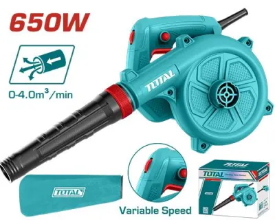 SOPLADORA 650W VELOCIDAD VARIABLE 120V MÁXIMA CAPACIDAD DE SOPLADO: 0-4.0M3/MIN INDUSTRIAL TOTAL (UTB6566)  Item: 23835