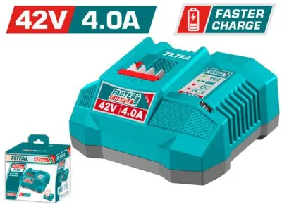 CARGADOR INTELIGENTE  PARA BATERIAS 42V 4.0AH INDUSTRIAL TOTAL (UTFCLI42041)  Item: 23830