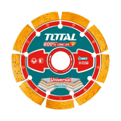 DISCO DIAMANTADO SEGMENTADO 9"" UNIVERSAL CORTE EN SECO Y HUMEDO INDUSTRIAL SUPER TOTAL (TAC2172301)  Item: 23426