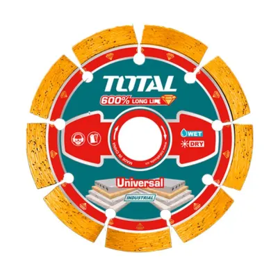DISCO DIAMANTADO SEGMENTADO 4 1/2"" UNIVERSAL CORTE EN SECO Y HUMEDO INDUSTRIAL SUPER TOTAL (TAC2171151)  Item: 23300