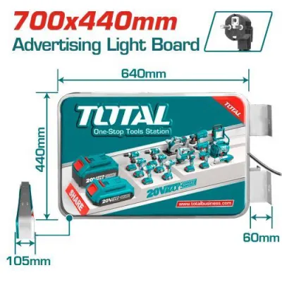 MATERIAL PUBLICITARIO (TOTAL TABLERO ILUMINADO)(UTPMALB01)(700X440-MM)  Item: E70A