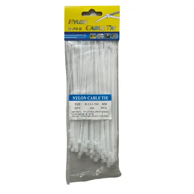 AMARRA BLANCA PLASTICA 2,5X150 PIEZAS