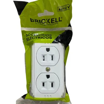TOMA ELECTRICO DOBLE BLANCO
