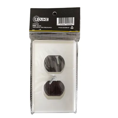 TAPA PLASTICA TOMA DOBLE BLANCA T/L RETIE