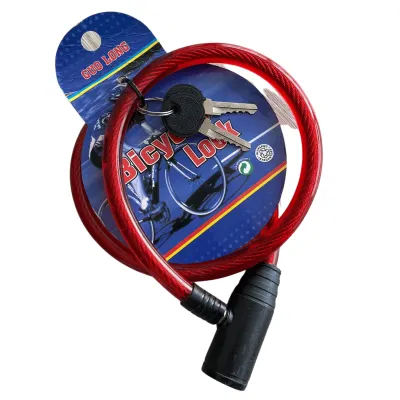 CANDADO PARA BICICLETA 60 CM CON LLAVE