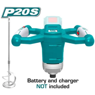 MEZCLADOR DE PINTURA INALAMBRICO 20V BATERIA Y CARGADOR NO INCLUIDO TOTAL (TMXLI2001)