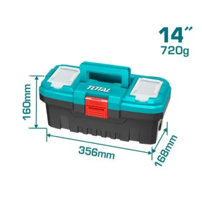 CAJA HERRAMIENTA 14" PLASTICA CIERRE PLASTICO TOTAL (TPBX0141)