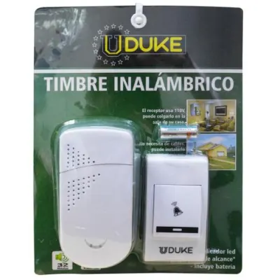 TIMBRE INALAMBRICO ENERGIA UDUKE FRECUECIA GENERAL (ALCANCE ENTRE 30 Y 150 MTRS)