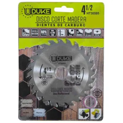 DISCO MADERA UDUKE PROFESIONAL (4 1/2X24) DMA116