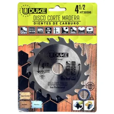 DISCO MADERA UDUKE PROFESIONAL (4 1/2X 18) DMA115