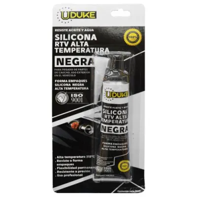 SILICONA UDUKE 50 ML RTV NEGRA ALTA TEMPERATURA AUTOMOTRIZ