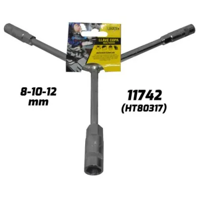 LLAVE COPA EN Y CON CUADRANTE UDUKE 8-10-12 MM